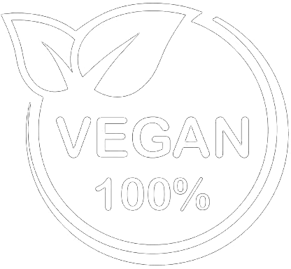 100% vegan stamp